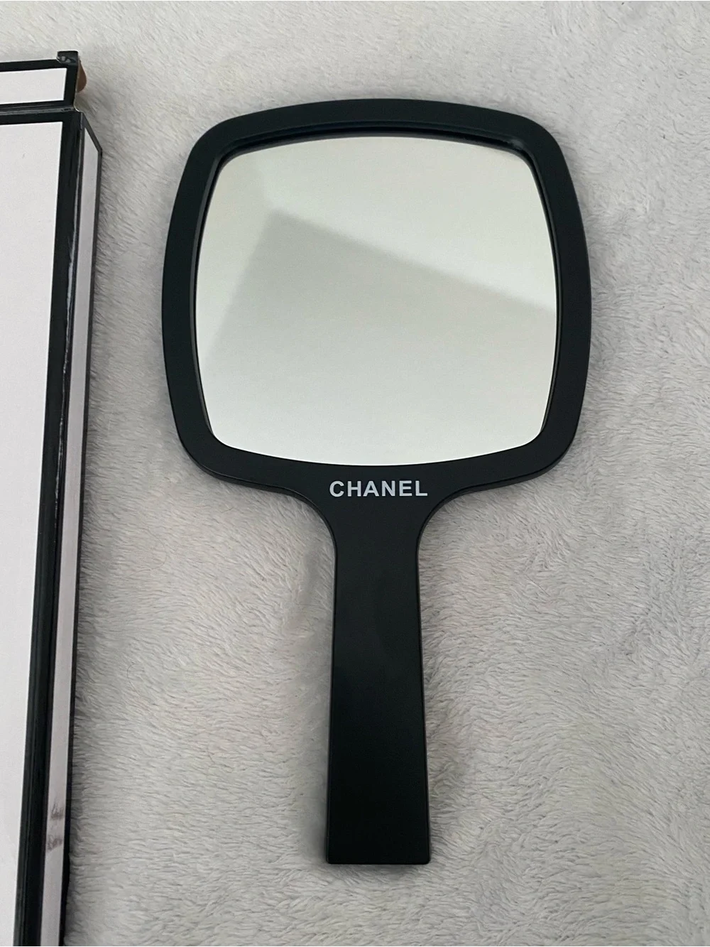CHANEL Black Hand Mirror CC Logo